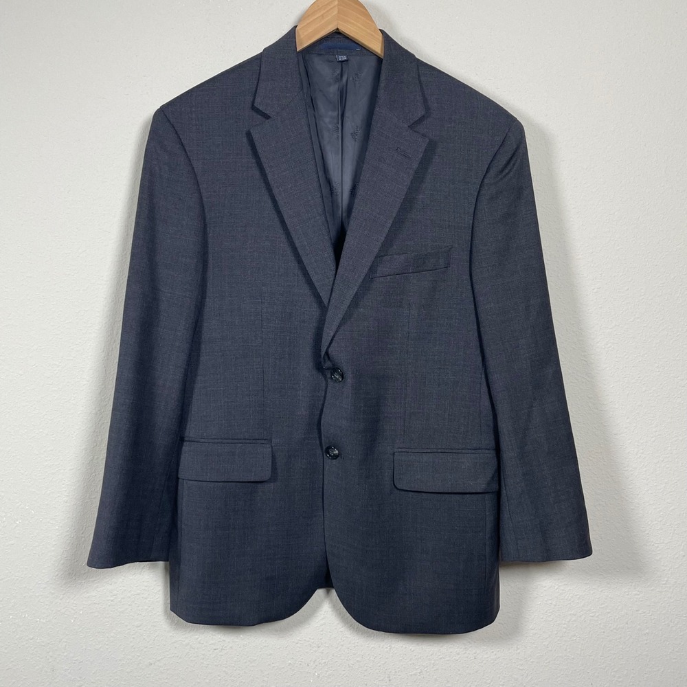 Jos. A. Bank Blazer Men 40 Short Gray Office Travel 1905 Tailored Fit Wool brrr°